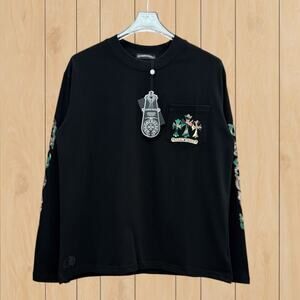 Chrome Hearts Men's Classic Black Long Sleeve Shirt